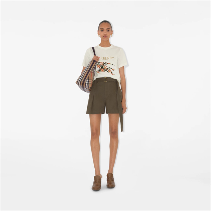 burberry cross-stitch check ekd embroidery cotton t-shirt